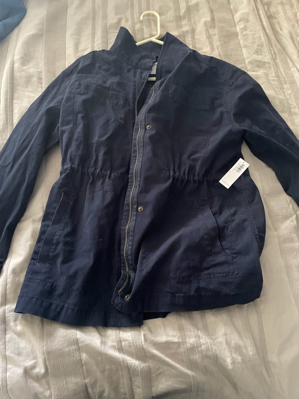 Old Navy Dark Navy Utility Jacket with Drawstring Waist